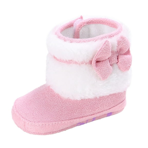 QHFBli Baby Booties First Walkers Cozy Shoes Boots Snow Baby Girls Boys Warm Boots Ankle Sneaker Anti Rubber Sole Toddler Winter Crib Shoes