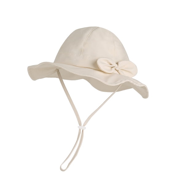 QHFBli Baby Girl Sun Hat with UPF 50+ Outdoor Adjustable Beach Hat with Wide Brim Bucket Hats