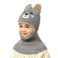 thumbnail image 1 of QHFBli Baby Girls Boys Knitted Winter Hat Scarf Toddler Kids Earflap Hood Scarves Caps Lined, 1 of 4