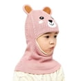thumbnail image 1 of QHFBli Baby Girls Boys Knitted Winter Hat Scarf Toddler Kids Earflap Hood Scarves Caps Lined, 1 of 4
