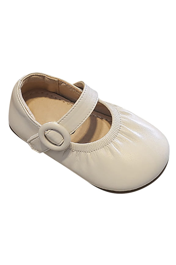 Baby Moccasins with Rubber Sole&Soft Sole - Flower Print PU Leather Tassel Bow Girls Ballet Dress Shoes for Toddler