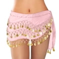 thumbnail image 1 of QHFBli Belly Dance Scarf Wrap Skirt with Waistband Flowy Bohemian Gypsy Design for Performances and Parties, 1 of 4