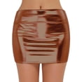 thumbnail image 1 of QHFBli Black Leather Mini Skirt for Women High Waisted Bodycon Slim Fit Pencil Skirts, 1 of 4