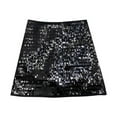 thumbnail image 1 of QHFBli Black Womens Sequin Skirt Sparkly Skirts for Womens Party Skirts Elastic Waist Sparkle Metallic Skirts, 1 of 7