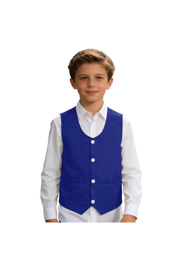 Boys 4 Button Formal Suit Vestt for Kids And Teens Elegant Speech Performance Boy Party Jacket