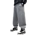 thumbnail image 1 of QHFBli Boys Baggy Sweatpants Y2k Side Striped Track Pants Drawstring Waist Wide Leg Straight Streetwear Lounge Pants with Pockets, 1 of 4