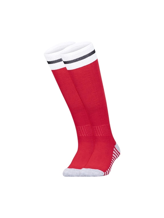 Boys Girls Knee High Soccer Socks with Shin Guard Pocket, Anti- Terry Bottom Long Football Socks for Training & Matches