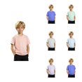 thumbnail image 1 of QHFBli Boys Mesh Crew Neck Tees, Kids Athletic T-Shirts, Lightweight Breathable Tops for Tennis, Running & Casual Wear Pink 8-9 Years, 1 of 9