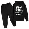 thumbnail image 1 of QHFBli Boys Tracksuit Pullover Hoodie Jogging Pants Set 2 Pieces Sweatsuit 5-6 Years, 1 of 3