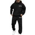 thumbnail image 1 of QHFBli Breathable Men's Hoodie Mens Oversized Hoodie 2025 Fall Winter Casual Sportswear Hop Streetwear Fashion Top Black XXXXL, 1 of 4
