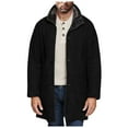 thumbnail image 1 of QHFBli Breathable Mens Trench Coat Men's Medium Length Anorak Coat Jacket Windproof Outdoor with Hood for Black XL, 1 of 5