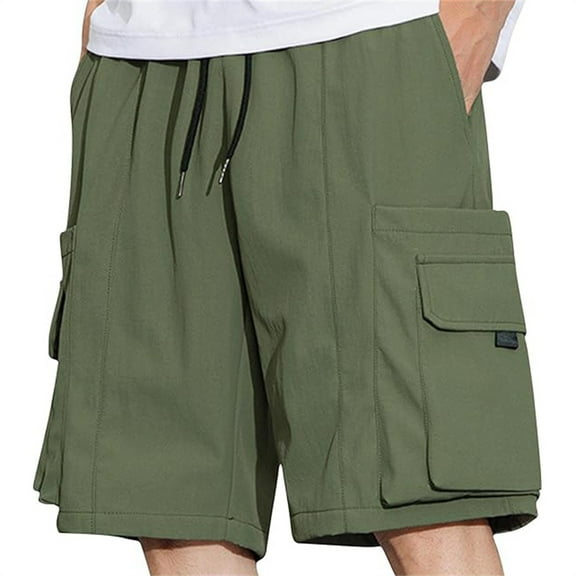 QHFBli Cargo Shorts for Men Stretch Waist Outdoor Lightweight Water Resistant Quick Dry Fishing Hiking Short Pants