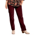 thumbnail image 1 of QHFBli Casual Corduroy Pants for Women Solid Elastic High Waist Pants Loose Comfy Straight Leg Pants Loose Comfort Trousers, 1 of 6