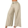 thumbnail image 1 of QHFBli Corduroy Pants for Women 2039 Casual High Waisted Double Buttoned Stretchy Loose Fit Wide Leg Pants with Pockets, 1 of 4