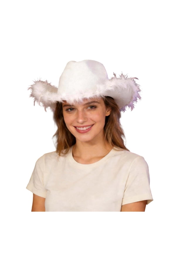 Cowgirl Hat with Bandana and Sunglasses Cowboy Hat for Women and Teens, Fun Cow Girl Hat, Cowgirl