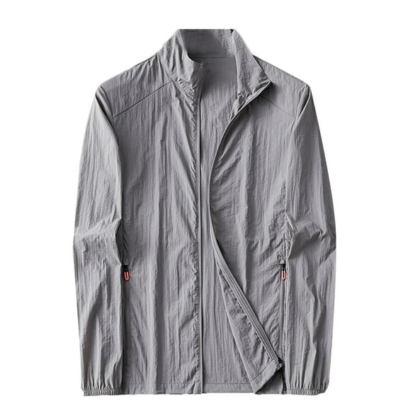 QHFBli Denim Jacket Men Men's Lightweight Casual Jacket Loose Fit Outdoor Daily Wear Spring Summer Fall Non Stretch Machine Washable Comfortable Outerwear