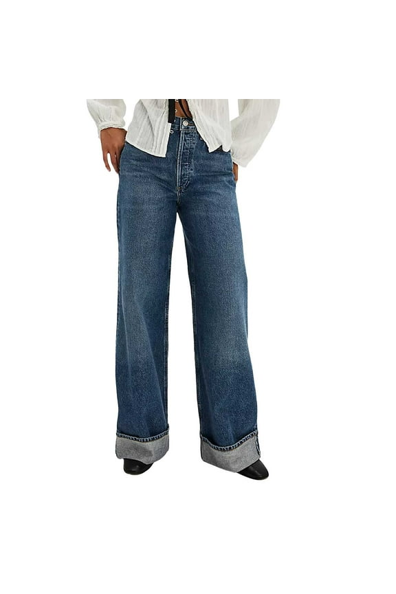 Denim Jeans for Women Wide Leg Jeans Low Waist Baggy Jeans for Women Loose Boyfriends Jeans Denim Pants
