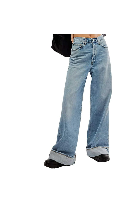 Denim Jeans for Women Wide Leg Jeans Low Waist Baggy Jeans for Women Loose Boyfriends Jeans Denim Pants