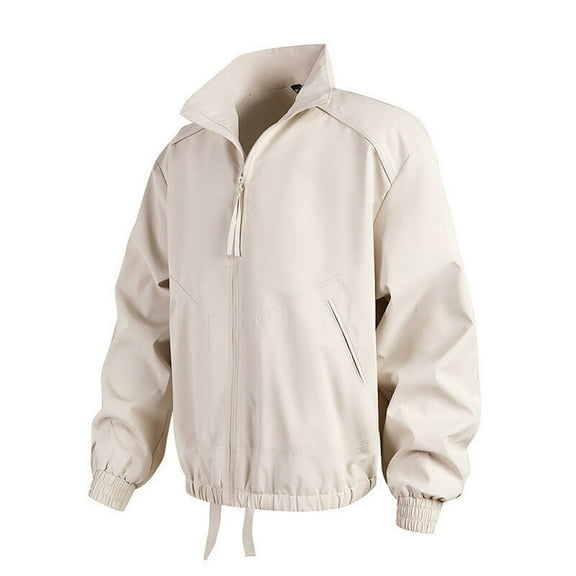 QHFBli Drop Shoulder Jacket Men 2025 Mens Sports Jacket Outdoor Work Coat Lightweight Windbreaker Breathable Hooded Jacket