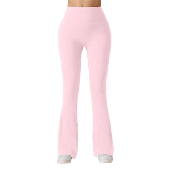 QHFBli Flare Leggings for Women High Waist Yoga Pants with Pockets Tummy Control Workout Gym Bootcut Leggings
