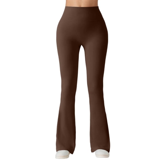 QHFBli Flare Leggings for Women High Waist Yoga Pants with Pockets Tummy Control Workout Gym Bootcut Leggings