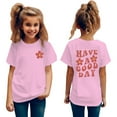 thumbnail image 1 of QHFBli Flower Girl Shirt Graphic Tees Cute Preppy Shirts Kids Letter Print T Shirt Fun Summer Cotton Youth Soft Tops, 1 of 3