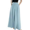 thumbnail image 1 of QHFBli Flowy Wide Leg Palazzo Pants for Women Dressy Summer Casual Elastic Waist Lounge Long Trousers with Pocket, 1 of 4