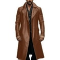 thumbnail image 1 of QHFBli Formal Mens Trench Coat Men's Fall Double Trench Coat with Lapel Pocket and Belt for Khaki XXL, 1 of 9