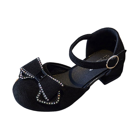 QHFBli Girl Mary Jane Dress Up Shoes Bright Shoes Comfortable Thick Soled Princess Flower Wedding Birthday Party Dress