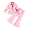 thumbnail image 1 of QHFBli Girl's 10 Piece Outfits Ruffle Long Sleeve Button Blazer and Pants, 1 of 9