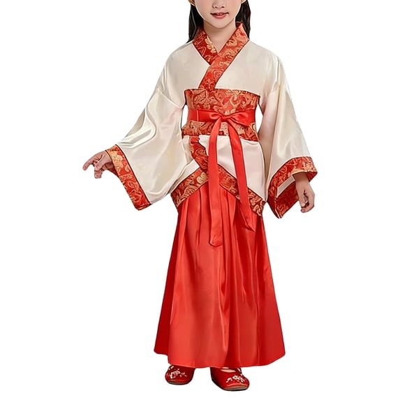 QHFBli Girls Ancient Chinese Traditional Hanfu Dress Fancy Dress Christmas Party Dress