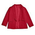 thumbnail image 1 of QHFBli Girls Blazer Long Sleeve Shawl Collar Formal Blazers Suit Jacket Open Front Inner Pocket for Kids Size Red 5-6 Years, 1 of 9