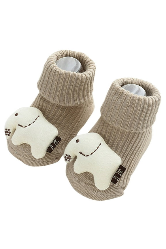 Girls Boys Snow Boots Warm Winter Spring And Autumn 3D Cartoon Toy Baby Socks Glue Dispensing Non Loose Neck Baby Socks Children Floor Socks