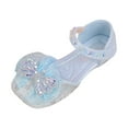 thumbnail image 1 of QHFBli Girls Dress Shoes Mary Jane Princess Shoes Flats Glitter Low Heels Flower Wedding Party Footwear for Toddler Little/Big Kid, 1 of 7