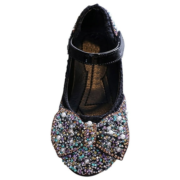 QHFBli Girls Dress Shoes Wedding Party Heel Mary Jane Princess Flower Shoes