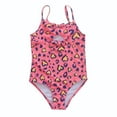thumbnail image 1 of QHFBli Girls One Piece Swimsuits Summer UPF 52+ Quick Dry Beach Bathing Suit Cross Shoulder Strap Swimwear Hot Pink 10y/150, 1 of 7