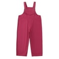 thumbnail image 1 of QHFBli Girls Overalls Sleeveless Adjustable Jumpsuits Kids Casual Loose Romper Cute Long Pants with Pockets, 1 of 5