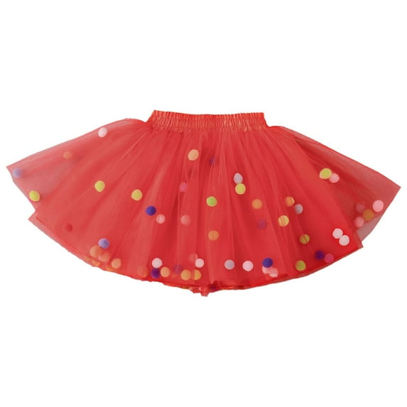 QHFBli Girls' Polka Dot Tutu Glitter Ballet 3 Layer Tulle Dance Skirt Mouse Little Girls Costume Dress Up Tutu 9-10 Years