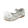 thumbnail image 1 of QHFBli Girls Sandals Fashion New Pattern Cute Flower Decoration Versatile Low Heel Shoes Hook Loop Comfortable Princess Shoes, 1 of 9