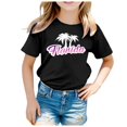 thumbnail image 1 of QHFBli Girls Short Seven Quarter Sleeve Tops Casual Crewneck T Shirts Kids Peplum Tunic Tees Blouses, 1 of 4