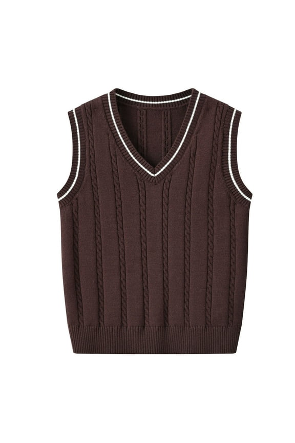 Girls Sweaters Kids Long Sleeve Turtleneck Pullover Jumper Toddler Boys Girls V Neck Vest Sweater Sleeveless Warm Knitted Pullover Knitwear Tops