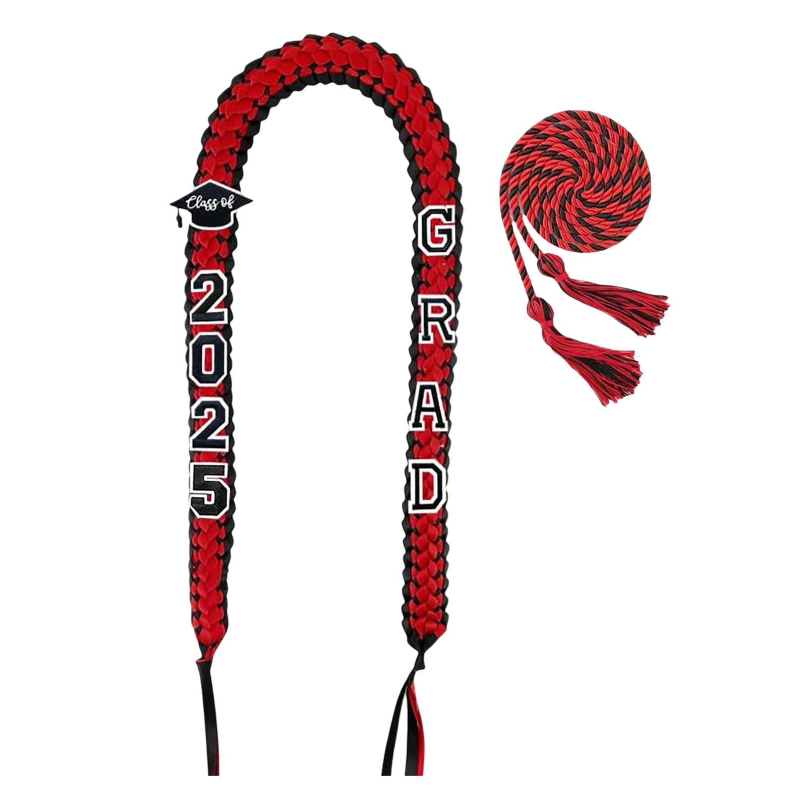 QHFBli Graduation Ribbon Lei Class of 2025 Braided Leis Graduation ...