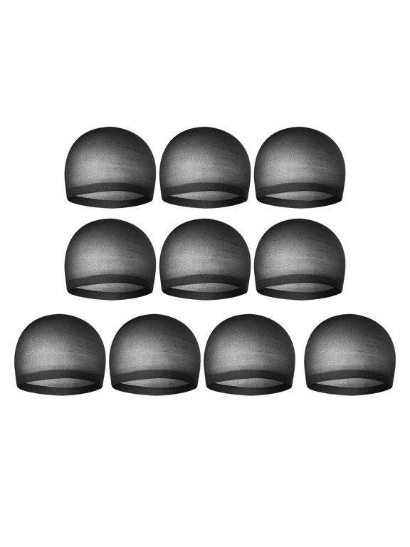 HD Wig Caps Super Thin, 10PCS Ultra Thin Black, Nylon Wig Cap for Women Stretchy, Natural Transparent HD Wig Caps for Lace Front Wigs. Summer Wear Comfortable Wig Cap