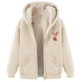 thumbnail image 1 of QHFBli Heavyweight Men's Hoodie Christmas Unisex Casual Sports Winter Jacker With Zipper Hooded Pockets for Men Beige M, 1 of 2