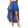 thumbnail image 1 of QHFBli High-Low Tutu Tulle Skirts for Women Irregular Elastic Waist Layered Flowy Dance Skirts, 1 of 5