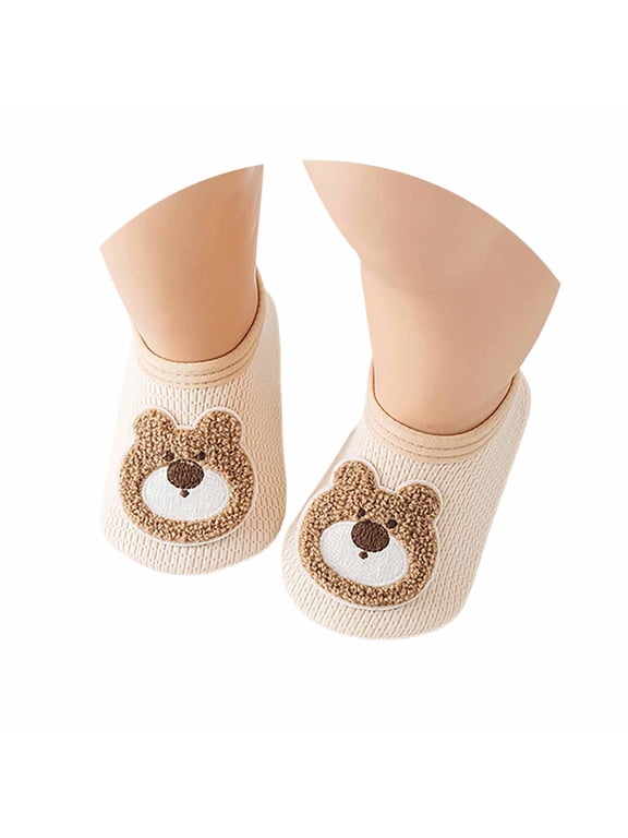 Anti- Floor Sock Shoes, Thin Breathable Mesh Kids Sock Booties, Cute 3D Puppy Decor Indoor Toddler Walking Socks 10-14 Months