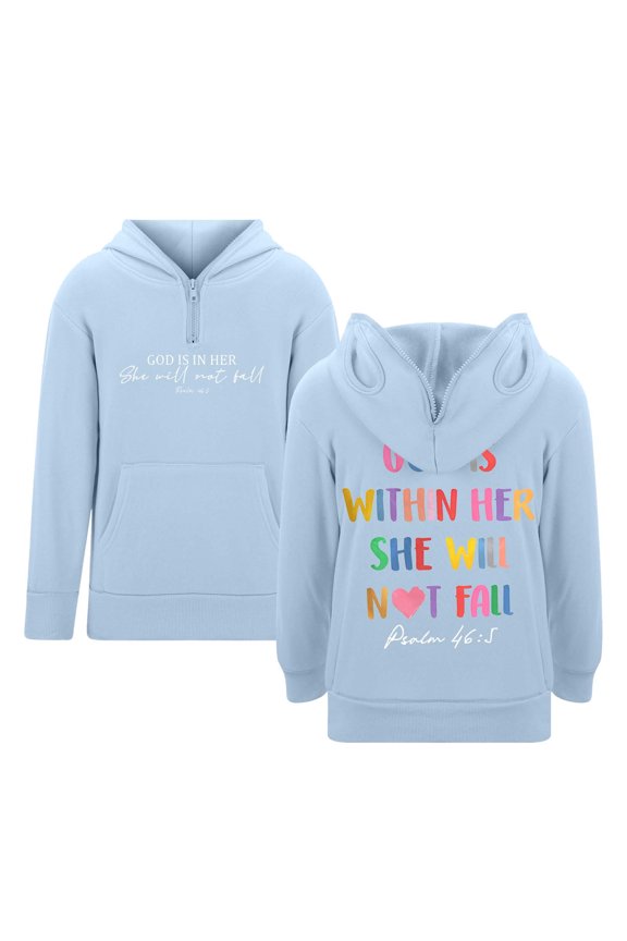 Kids 2-12 Years Jesus Hoodie Christian Bible Verse Religious Hoodies Cute Graphic Sweatshirts