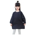 thumbnail image 1 of QHFBli Kids Art Smock Long Sleeve with Pocket Child Chef Bib Apron for Kitchen Cooking Painting, 1 of 3