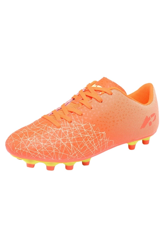 Kids Boys Cleats Firm Ground Soccer Shoes Athletic Lightweight Running Outdoor Turf Comfortable Training Football Shoes 9-9.5Years