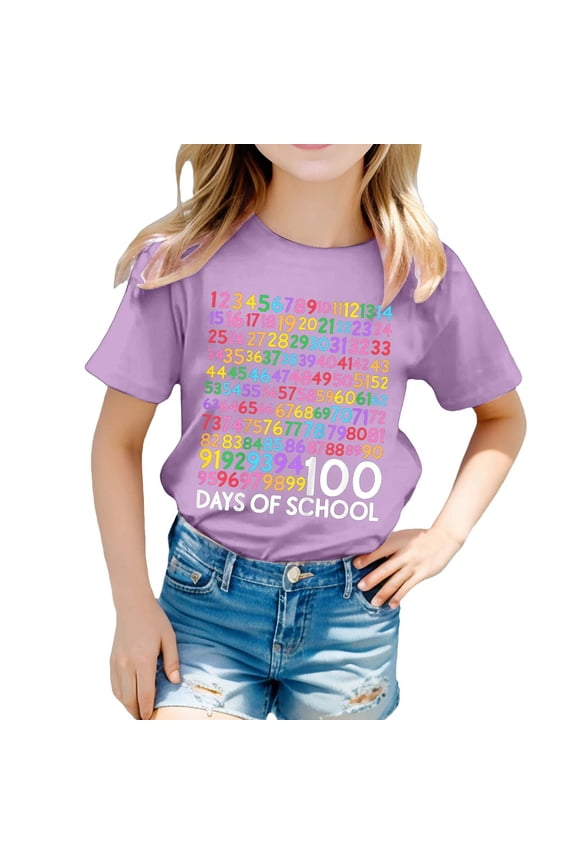 Kids Boys Girls 100 Days of School Truck 145th Day of School Boys T-Shirt